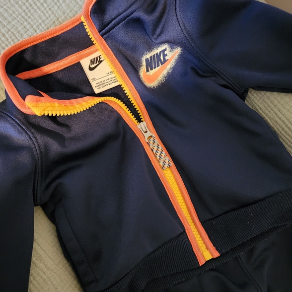 Nike Navy and Orange Baby Tracksuit - Picture 2 of 3